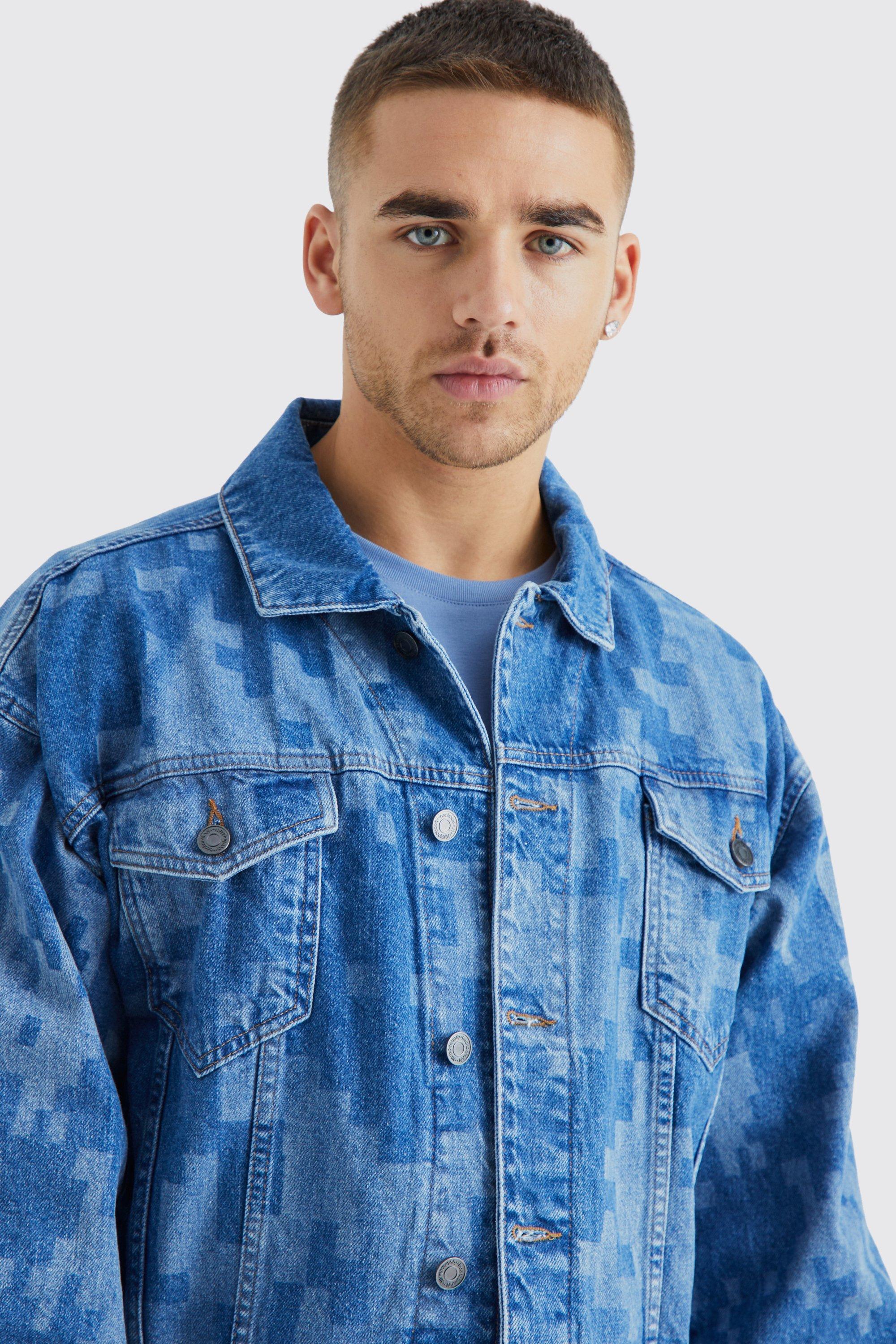 Cut up outlet blue jean jacket